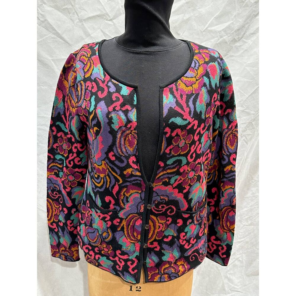 Peruvian Connection Knit Cardigan - Sz - M